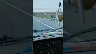 Улетел с дороги и перевернулся,авария на рязанском шоссе!