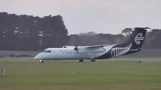 Palmerston North Airport - Air New Zealand Bombardier Q300 ZK-NEW Landing RWY07