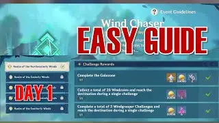 NEW Wind Chaser Event: Day 1 Guide with Narration | All 30 Windcoins | Genshin Impact 3.1 Event