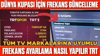 TRT FREKANS GÜNCELLEME 2022 DÜNYA KUPASINI İZLEMEK İÇİN FREKANS GÜNCELLEME NASIL YAPILIR?