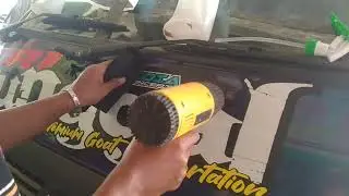 Proses pemasangan stiker tri tunggal