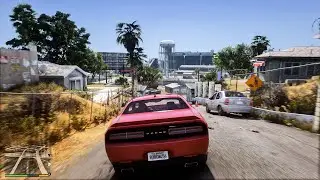 ⁴ᴷ⁶⁰ GTA 5 PC REAL LIFE Graphics: Dodge Challenger Gameplay (RTX)