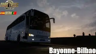İBERİA DLC / MERCEDES BENZ TRAVEGO / TRUVA TURİZM / BAYONNE - BİLBAO ETS2 1.40 #4