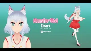 Monster Girl Inari Rigged for Blender