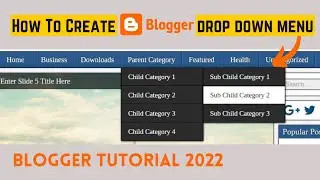 how to create menu in blogger / how to add labels in blogger / how to add menu bar in blogger - 2022