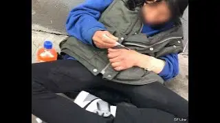 Homeless people on the streets of San Francisco
