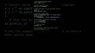 Spiral graph plotting in Python #programming #education