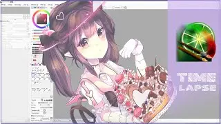 Valentine's Day | Timelapse | Painttool Sai 💖👻💖
