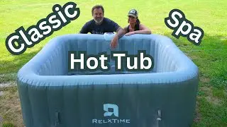 RELXTIME Classic 4-6 Person Hot Tub & Spa SETUP & REVIEW!!!
