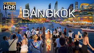 🇹🇭 4K HDR | The most beautiful view of Bangkok 2025 - Chao Phraya Tourist Boat