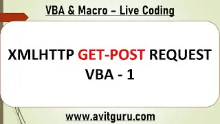 XMLHTTP GET - POST REQUEST VBA   1