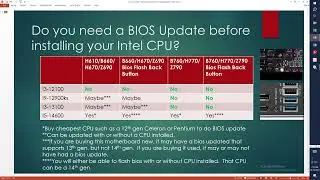 Bios Update Guide:  Do you need to update the Bios for your 12th, 13th or 14th gen CPU for 600/700