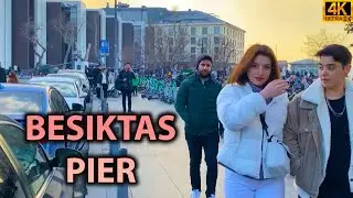 Istanbul Walking Tour- Besiktas Pier- 4K UHD 60FPS
