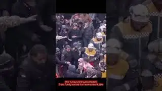 #Syrian Journalist Captured the moment an entire family being rescued from #earthquake rubble