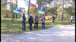 Автомат  каска и противогаз основные атрибуты студенческой спартакиады