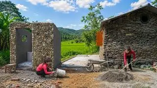 TIMELAPSE | Talented Girl Builds a Stone WC System for Her New House | Start to Finish