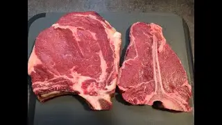 Как приготовить стейки Клаб и Тибон на газовом гриле. Wie grillt man T-Bone und Club Steak richtig