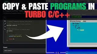 How to Copy-Paste Text in Turbo C++ or Turbo C from One File to another File