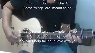 Can't Help Fall In Love   Elvis Presley ( guitar cover with Chords & Lyrics)