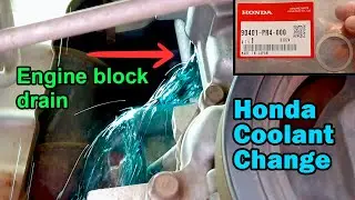 How to Drain, Fill and Bleed Coolant / Anti-Freeze with EASE on a Honda #preventivemaintenance