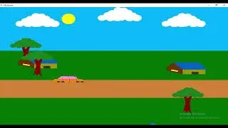Countryside | Computer Graphics Project using OpenGL C++ Simple Demo Mini Animation Bangla Tutorial