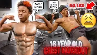 Attempting My Lil Brother's Intense Chest Routine 😩 *I struggled*