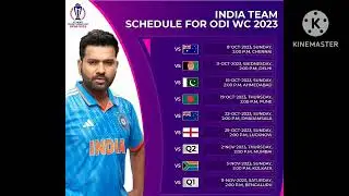 India team schedule for odi cricket world cup 2023 || virat kohli last world cup