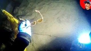 Scuba Diving at Night in Lake for Lost Valuables! *Snowing*