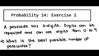 Probability 14: Exercise 1