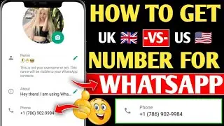 How to get uk number for whatsapp | How to get us number for whatsapp 2024 | uk number for whatsapp
