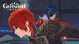 The Red Knight First Appearance | Archon Quest Prologue - Act 1 | Genshin Impact Cutscene