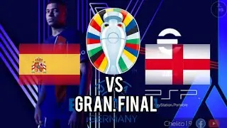 Emulador ( PSP) Pes 2024 Eurocopa  / España 🆚 Inglaterra  / Final  Simulación