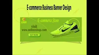 e commerce  banner design in illustrator
