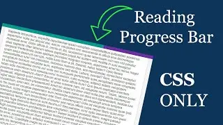 Reading Progress Bar [CSS Tutorial]