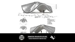Rhino 8 Parametric Pavilion Minimal Surface with Skylight Grasshopper Script Algorithm Download