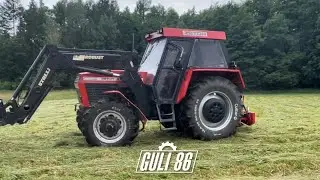 ZETOR 8145 na łące z kosiarka grassrol  sianokosy 2025