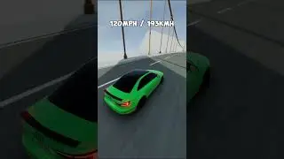 At what speed can a Audi A4 jump a bridge? #beamngdrive #shorts