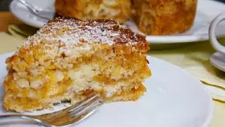 Apple Cake ,  you need 3 apples plus 3 cups and 10 minutes, it is so simple and delicious!