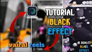 BLACK EFFECT QUALITY editing tutorial | Freefire 4K Quality in Alightmotion