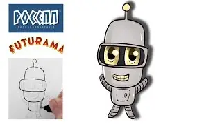 How to draw Cute Bender (Futurama)