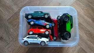 Small Box With Different Toy Cars Inside