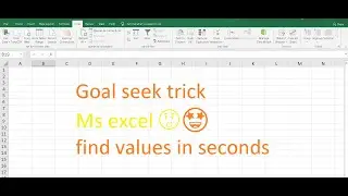EXCEL TRICK you must know| Goal seek| Find values in 5 seconds. #goal seek #excel