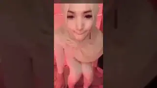 Live Hijab Ketat kekinian pink cantik menawan Gunung Gede Nafsuin