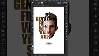 Half Face Text Portrait Effect in Photoshop | Photoshop Tutorial 