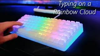 like typing on a rainbow cloud 🌈☁️ | sound test + rgb showcase | pom jelly keycaps