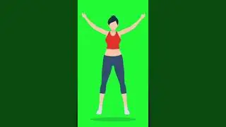 Women workout green screen video. 