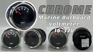 B02-T52V-8 CHROME marine outboard gauge Voltmeter  | RICO Instrument