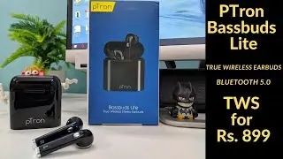 PTron Bassbuds Lite True Wireless Earbuds, Bluetooth 5.0,TWS for Rs. 899
