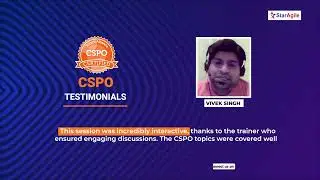 Vivek Singh Chouhan | CSPO Certification Course Review