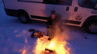 Travel Across Alaska In Winter Van and Camping